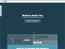 Tablet Screenshot of myspinalcare.net